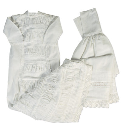 White Dimity Baby Gown & Petticoat