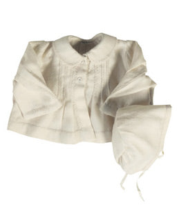 Soft Flannel Baby Jacket & Bonnet