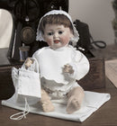 White Cotton Pique 6-Piece Baby Set