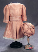 Peach Two Piece With Bonnet For Jumeau