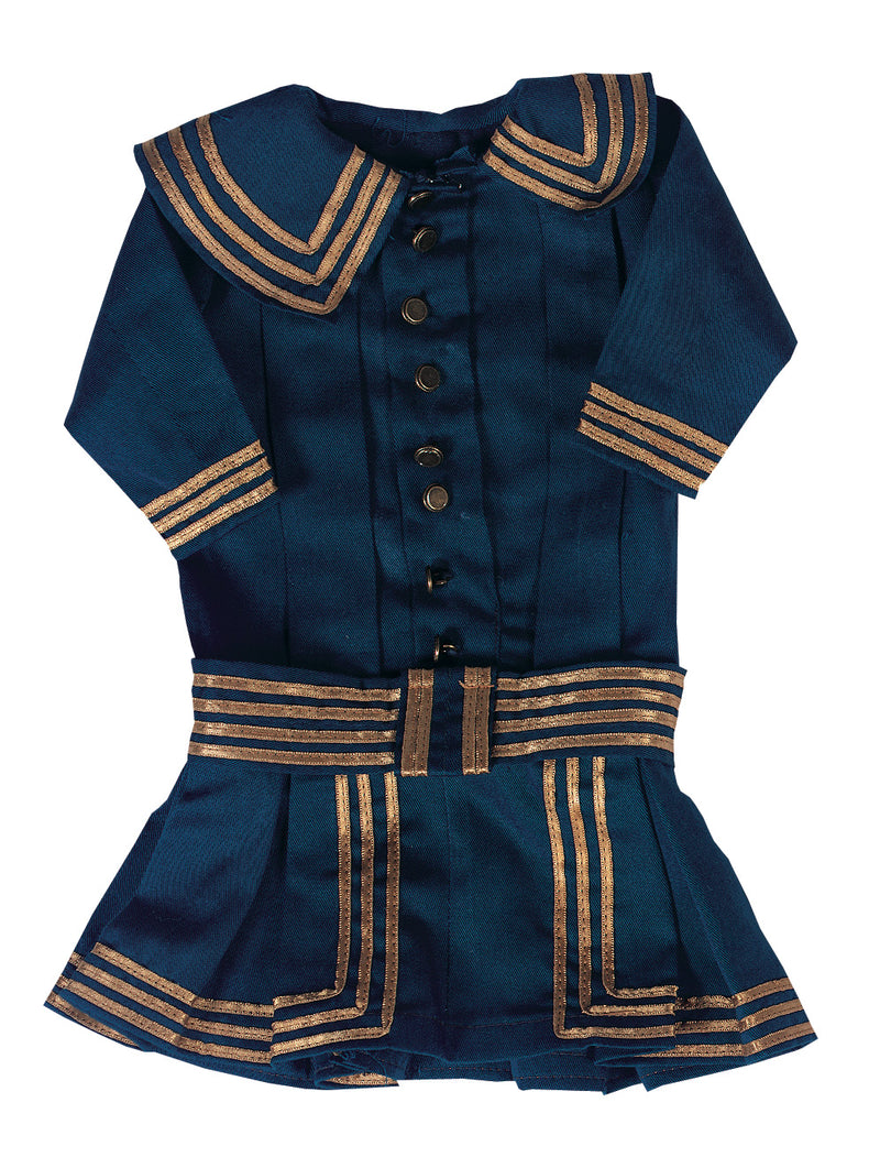 Twill Sailor Dress in Navy Blue