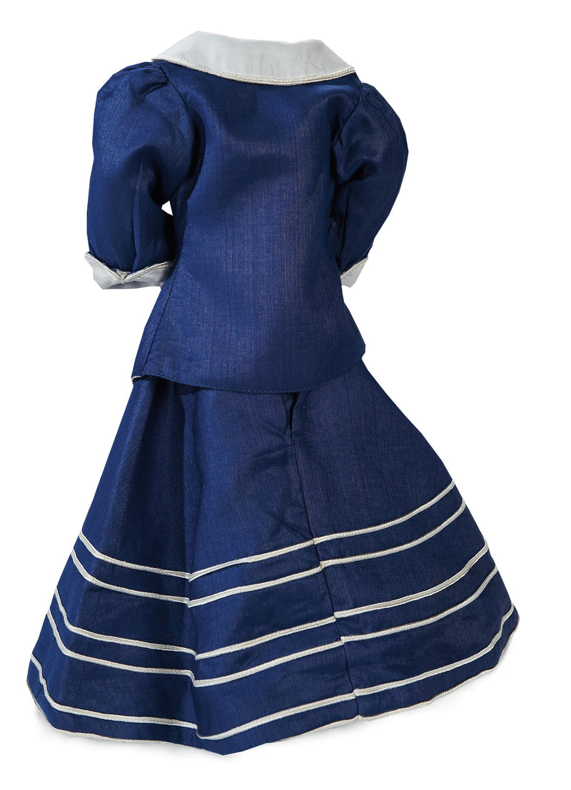 Blue Silk Two Piece Fashion/Sailor Dress