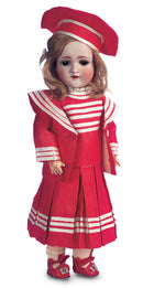 Classic Red Silk Sailor Ensemble & Cap