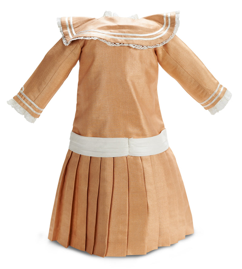 Apricot Tussah Silk Sailor Dress & Cap
