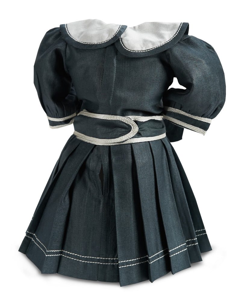 Dark Slate Grey  Silk Sailor Style Dress