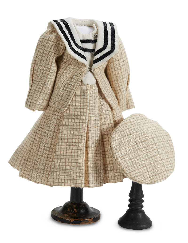 Three-Piece Sailor Suit for Tiny Doll