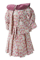 Plum Floral Print Sailor Suit