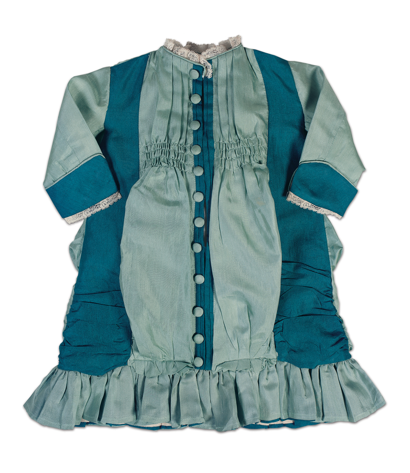 Aqua and Turquoise Silk Dress