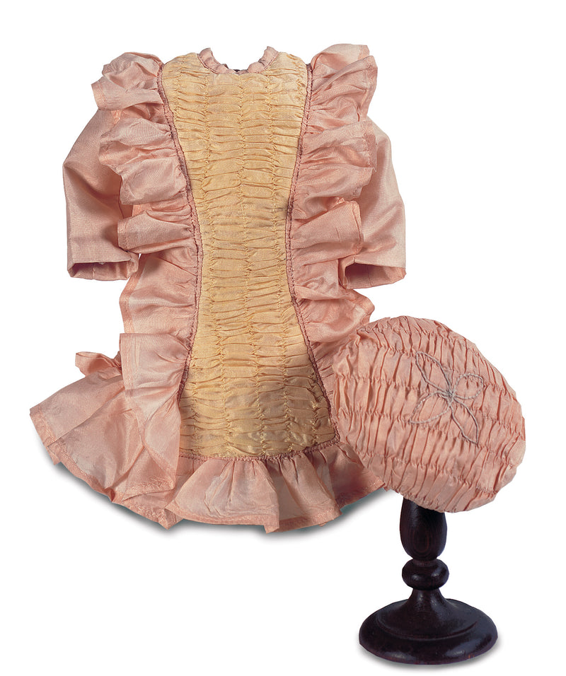 Peach Silk Dress With Hat