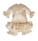 Striped Ivory Silk Dress And Pantalets