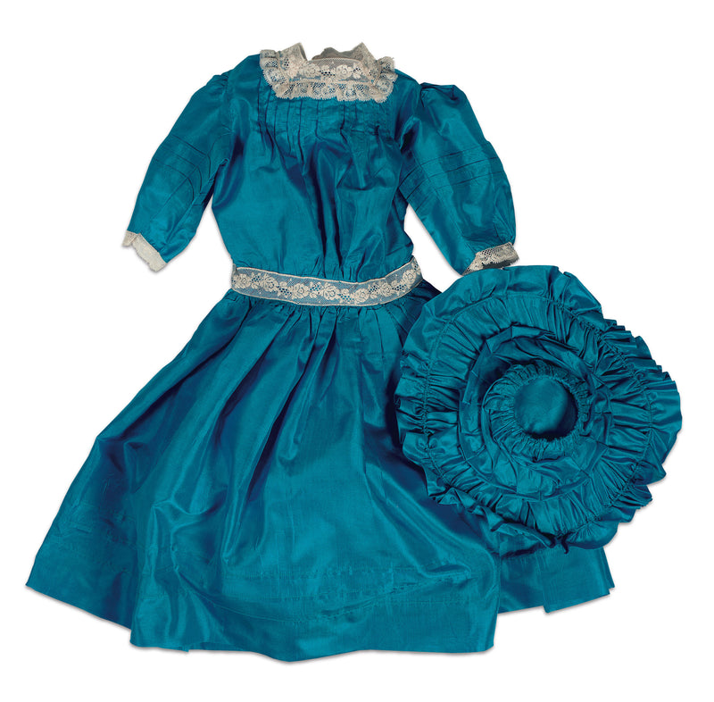 Teal Blue Silk Dress