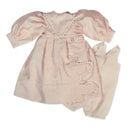 Peach Silk Dress With Chemise