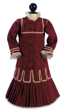 Pin Dot Cotton Burgundy Princess Style Dress