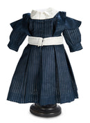 Shadow Silk Blue Dress With Bonnet