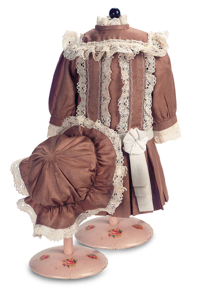 Sandstone Silk Best Dress & Bonnet