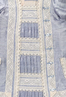 Pale Blue Silk Princess Style Dress