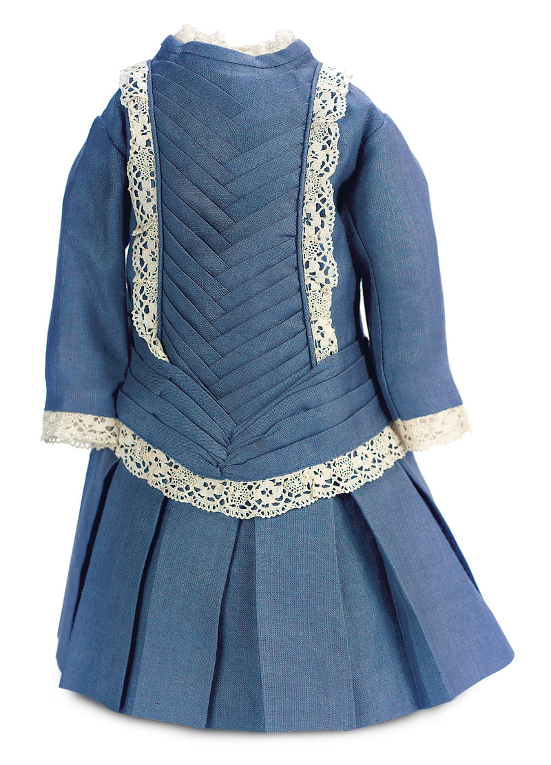 Wedgewood Blue Silk Princess Style Dress