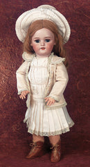 Superb Ivory Silk Two Piece With  Milliner's Quality Bonnet