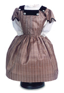 Mauve Dress With Black Velvet Trim