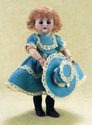 Sand Brown Silk Dress And Bonnet