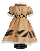 Sandstone Silk Dress with Charlotte Cap