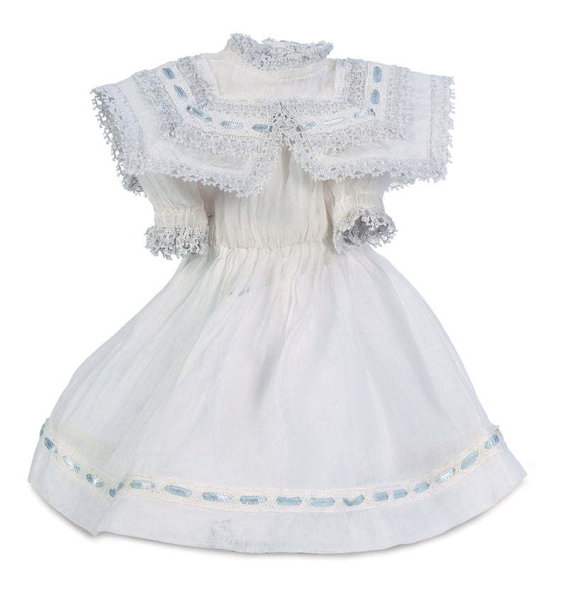 white lace dress with black collar WHITE LACE DRESS WITH COLLAR