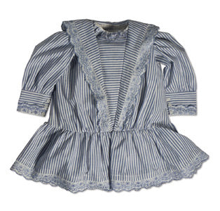 Blue & White Striped School Dress