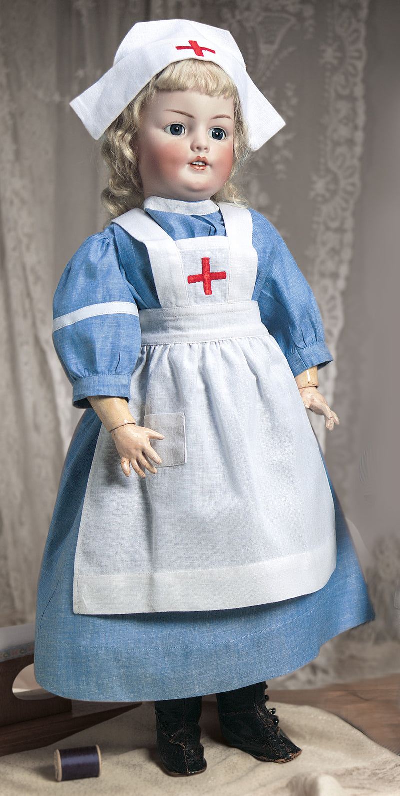 Cotton Three-Piece Nurse's Costume