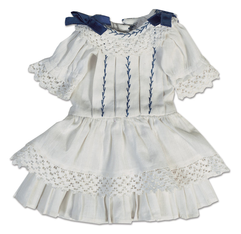 White Linen-Weave Cotton Dress