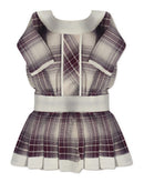 Maroon & Cream Plaid Dress