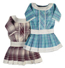 Maroon & Cream Plaid Dress