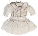 White Cotton Pinafore Dress