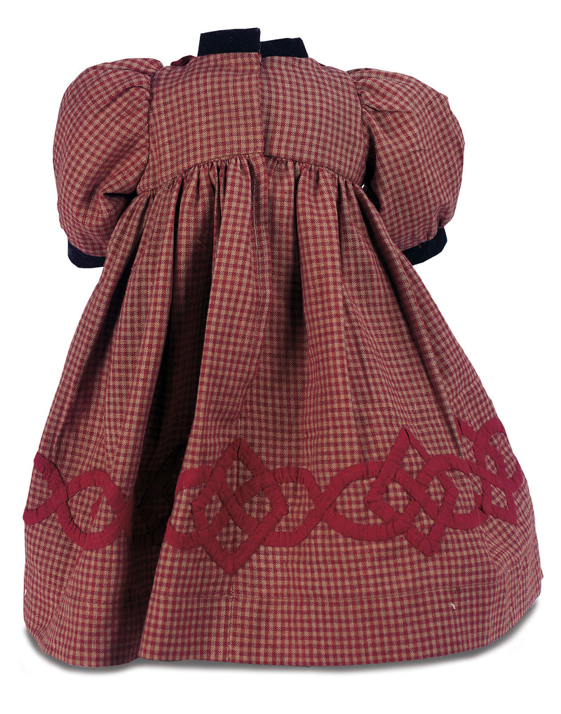 Red and Brown Checkered School Dress