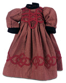 Red and Brown Checkered School Dress