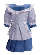 Blue and White Striped Cotton Ensemble