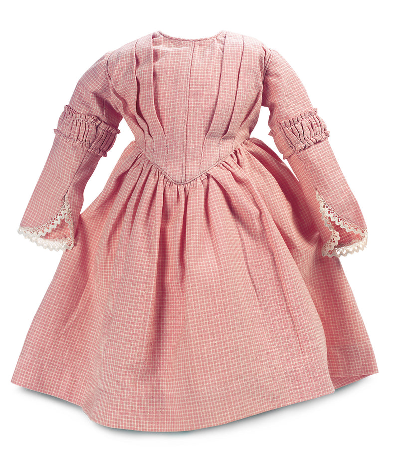Rose/Cream Cotton Dress With Wonderful Sleeve Detail