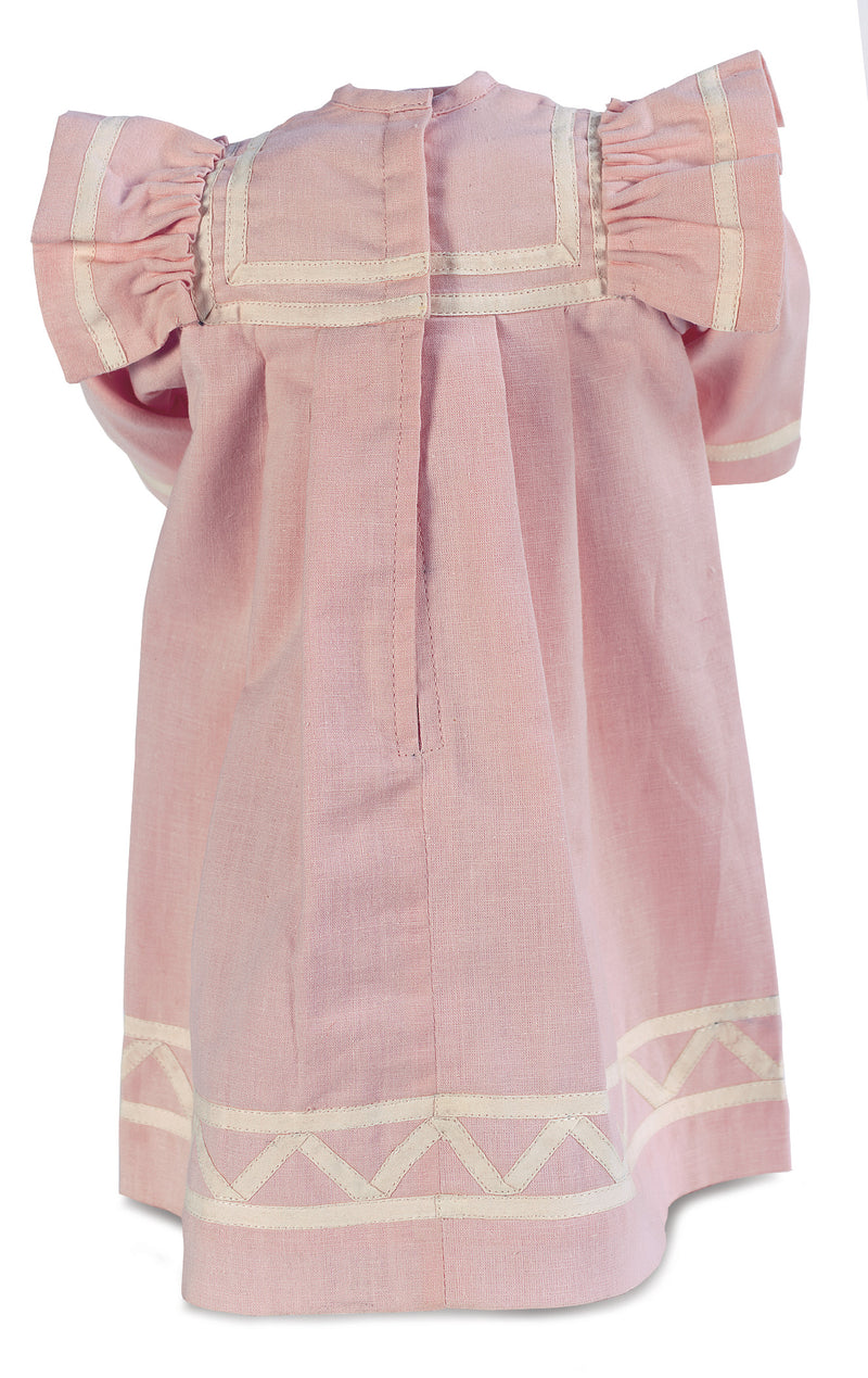 Rose Linen-Like Summer Dress