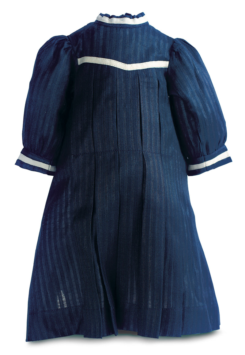 Blue Shadow Striped Silk Dress