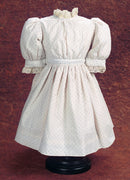 Cream Dress With Tiny Blue Polka Dots