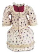 Flowered Cotton Dress with Bertha Collar