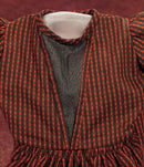 Pumpkin Cotton Dress With Silk Bodice