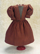 Pumpkin Cotton Dress With Silk Bodice