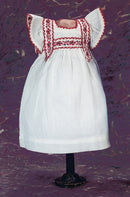 White Pinafore With Braid Trim & Bloomer