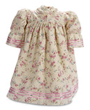 PINK PETALS CREAM COTTON DRESS