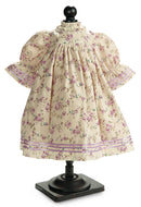 PINK PETALS CREAM COTTON DRESS