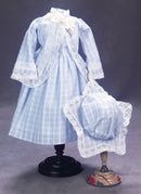 Pale Blue Cotton Dress, Jacket & Bonnet