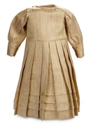 Striped Gold Silk Princess Style Dress