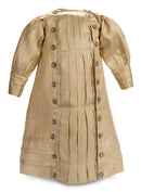 Striped Gold Silk Princess Style Dress