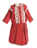 Red Silk Two-Piece Doll Dress