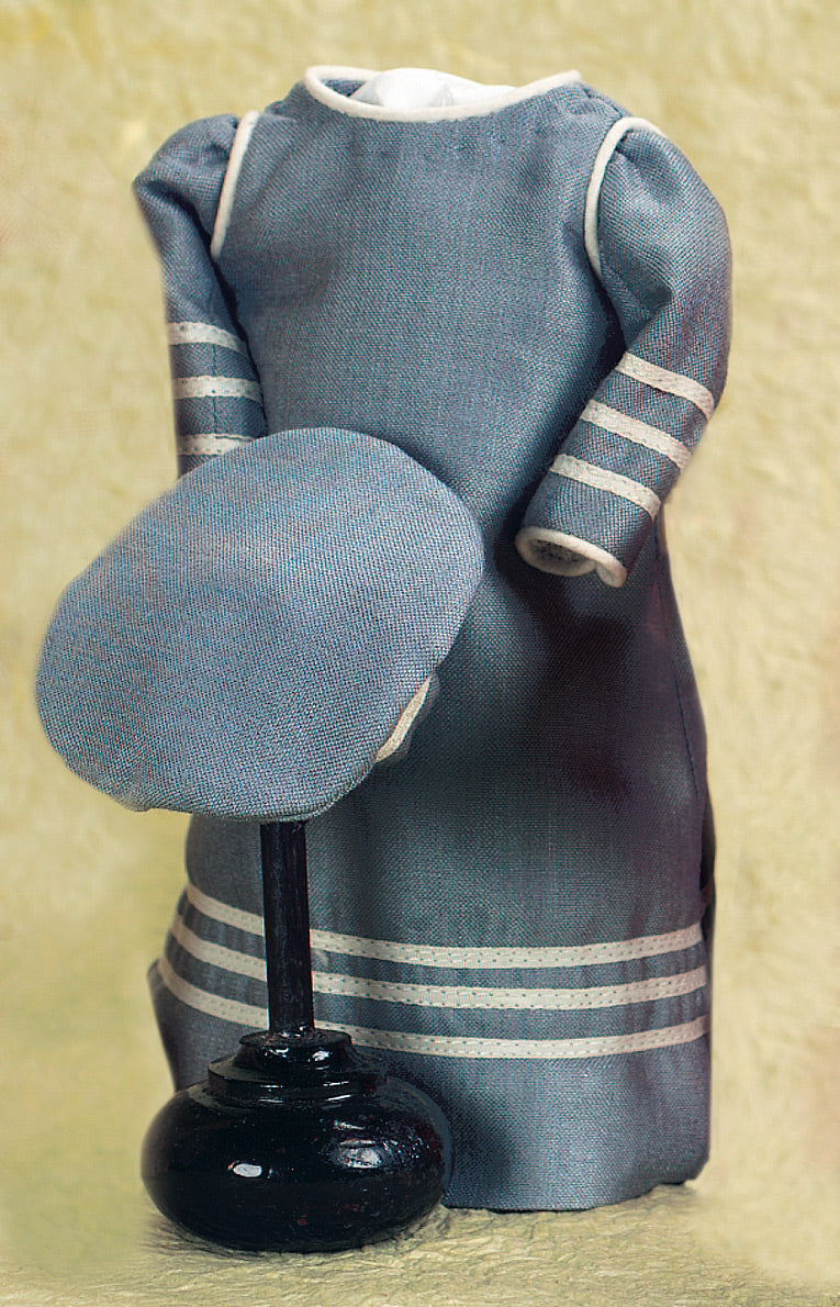 Sailor Dress With Cap In Blue Silk
